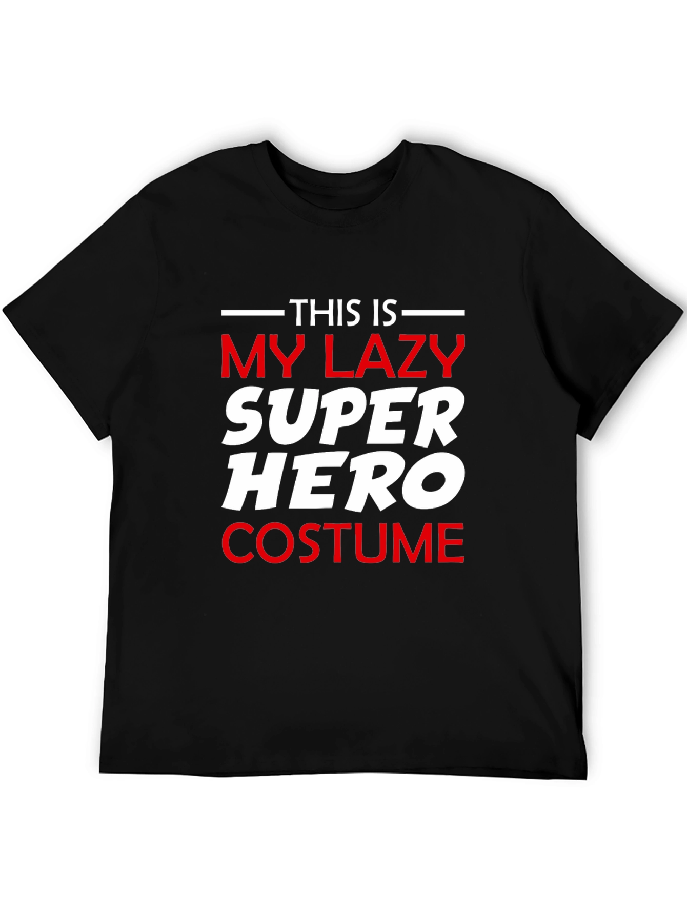 Lazy Superhero Costume T-Shirt - Mens Graphic Tee