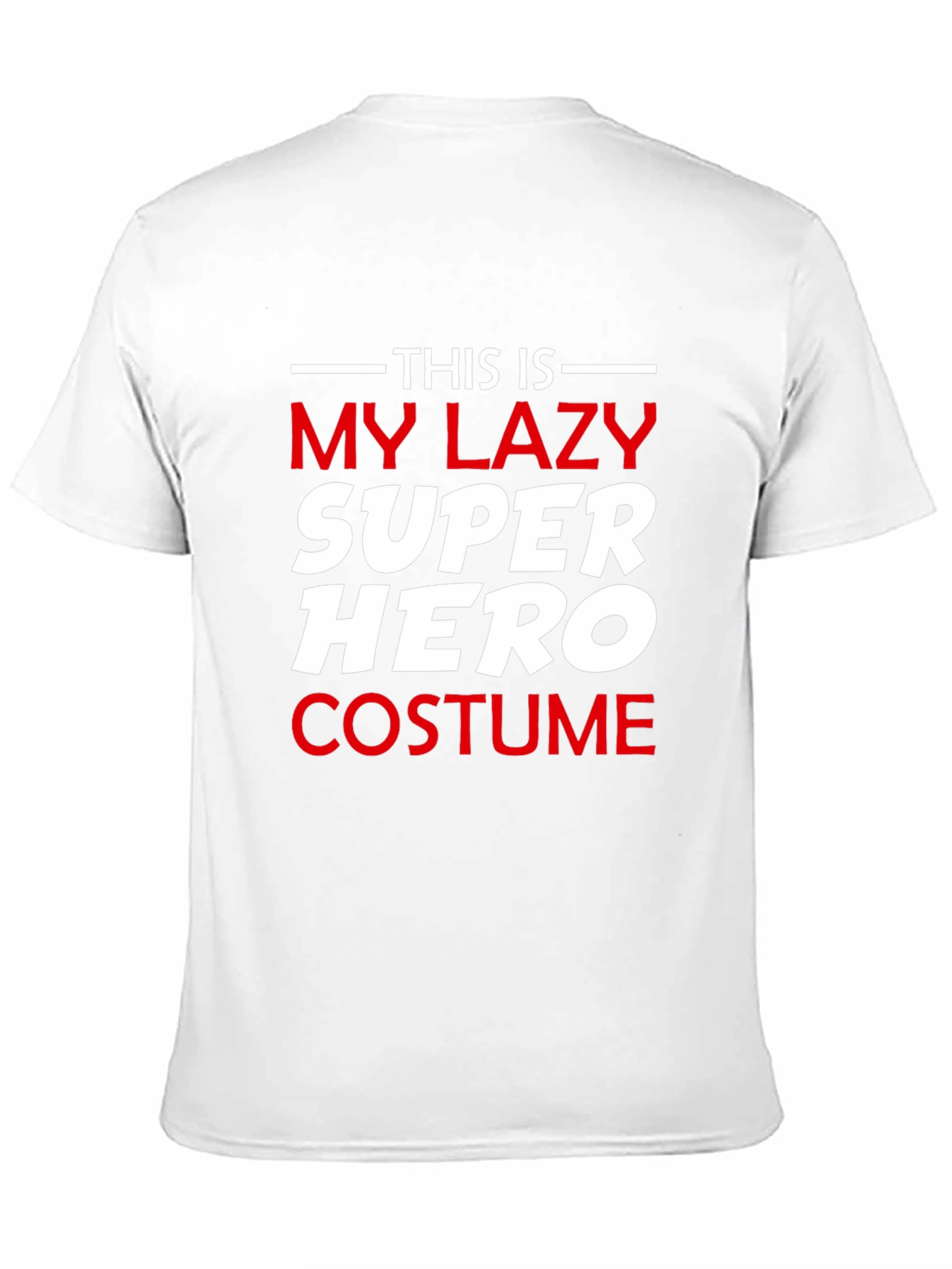 Lazy Superhero Costume T-Shirt - Mens Graphic Tee