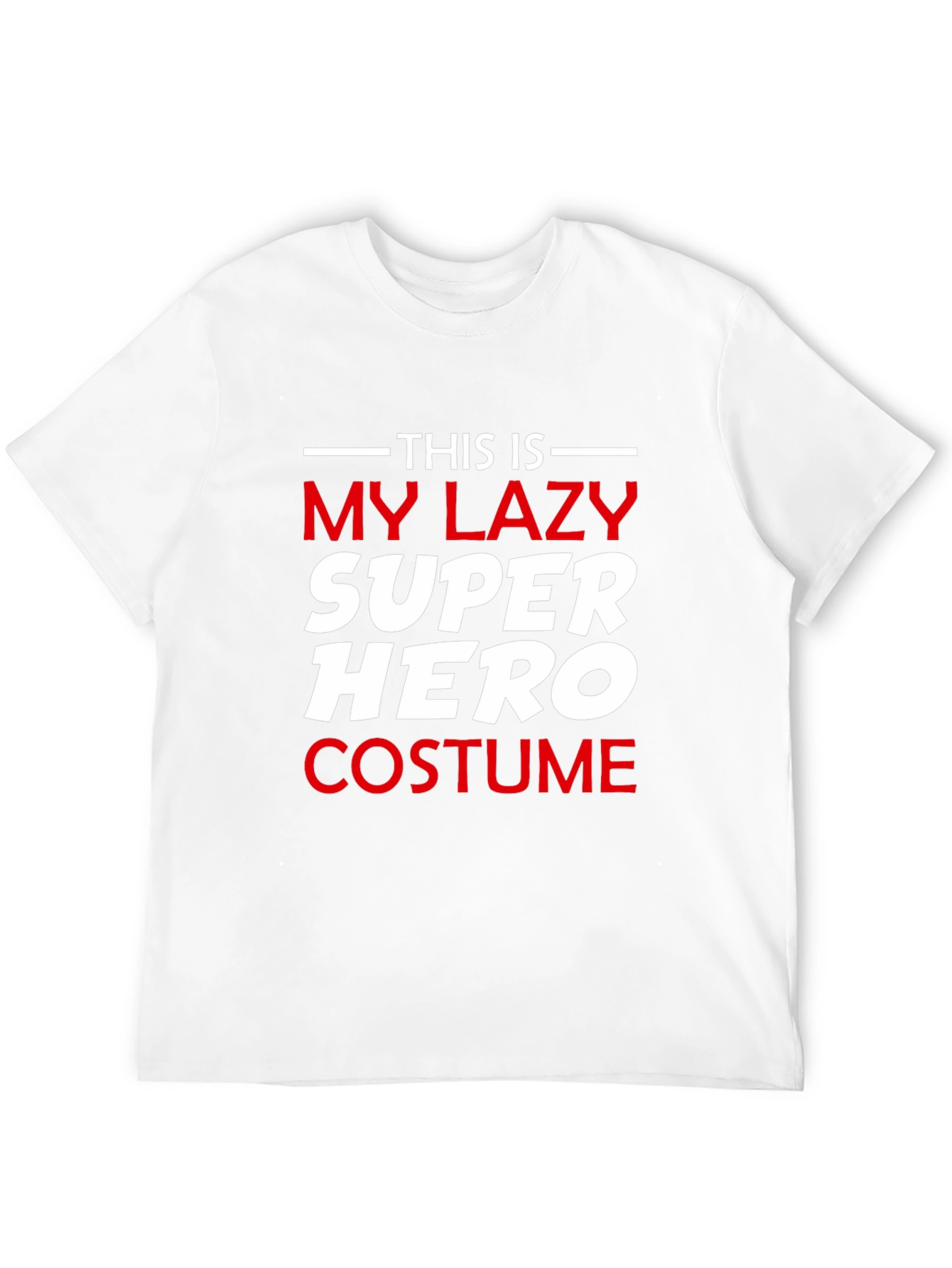 Lazy Superhero Costume T-Shirt - Mens Graphic Tee