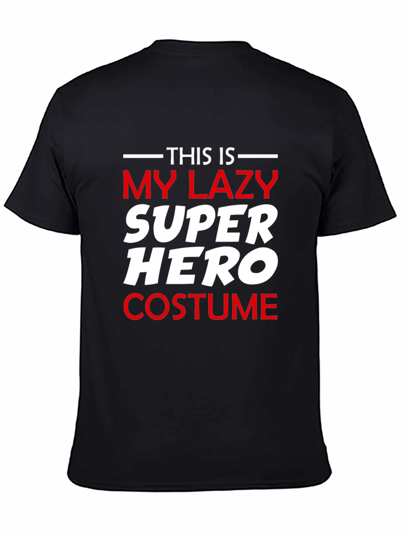 Lazy Superhero Costume T-Shirt - Mens Graphic Tee
