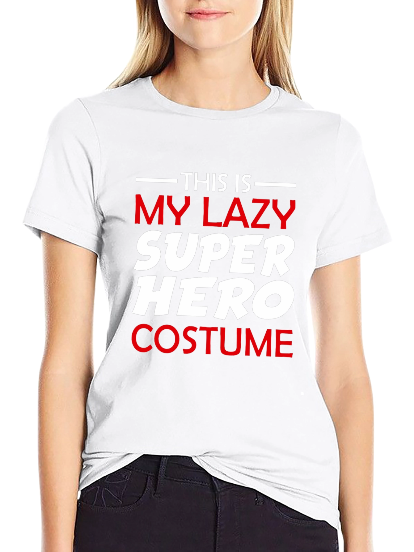 Lazy Superhero Costume T-Shirt - Mens Graphic Tee
