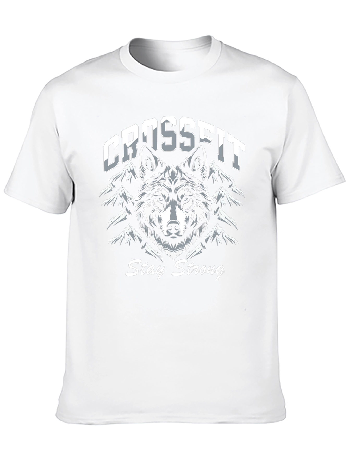 Crossfit Wolf Graphic T-Shirt - Stay Strong