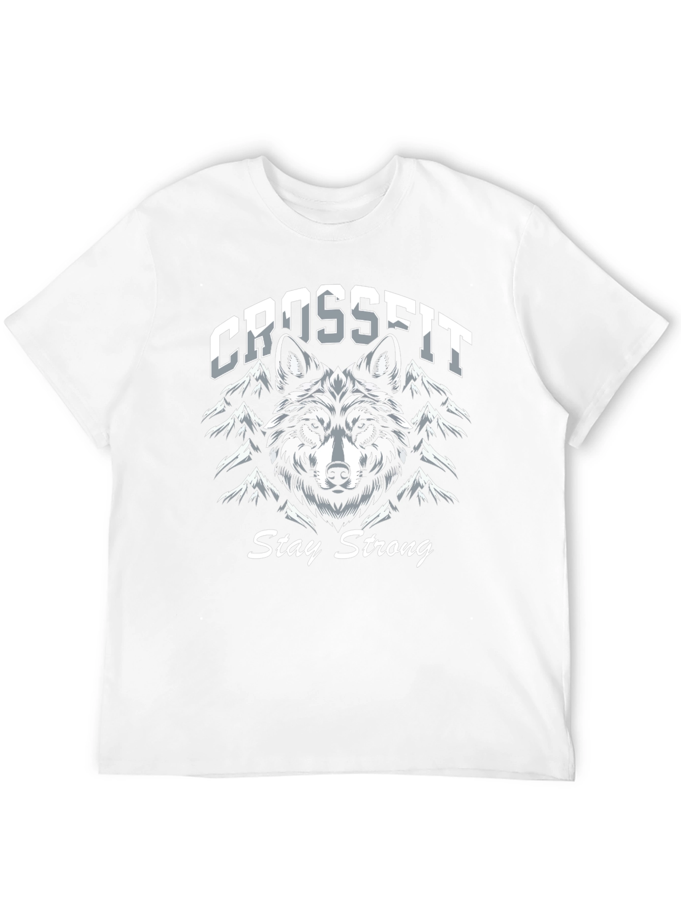 Crossfit Wolf Graphic T-Shirt - Stay Strong