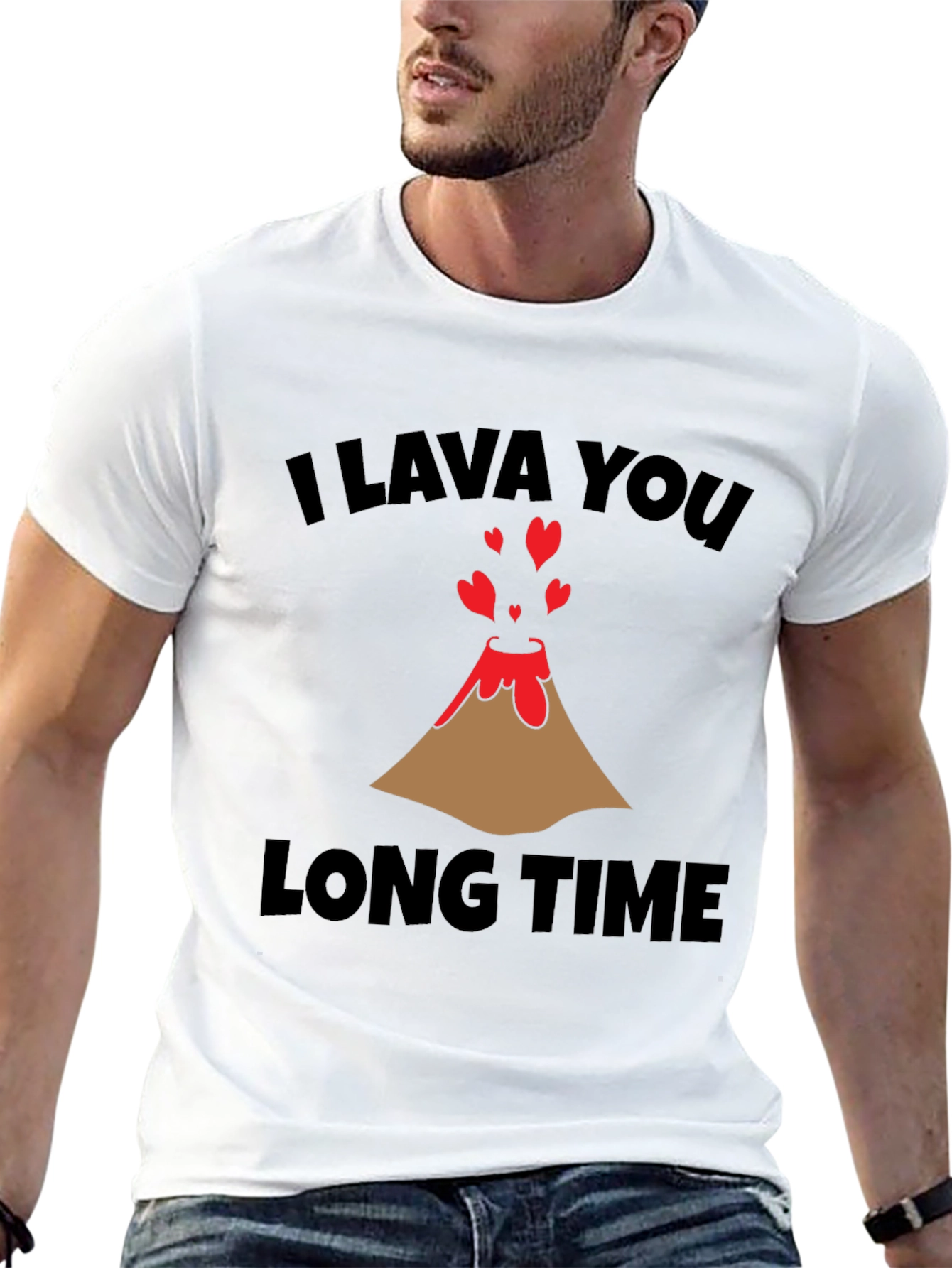 I Lava You Long Time Valentines Day T-Shirt