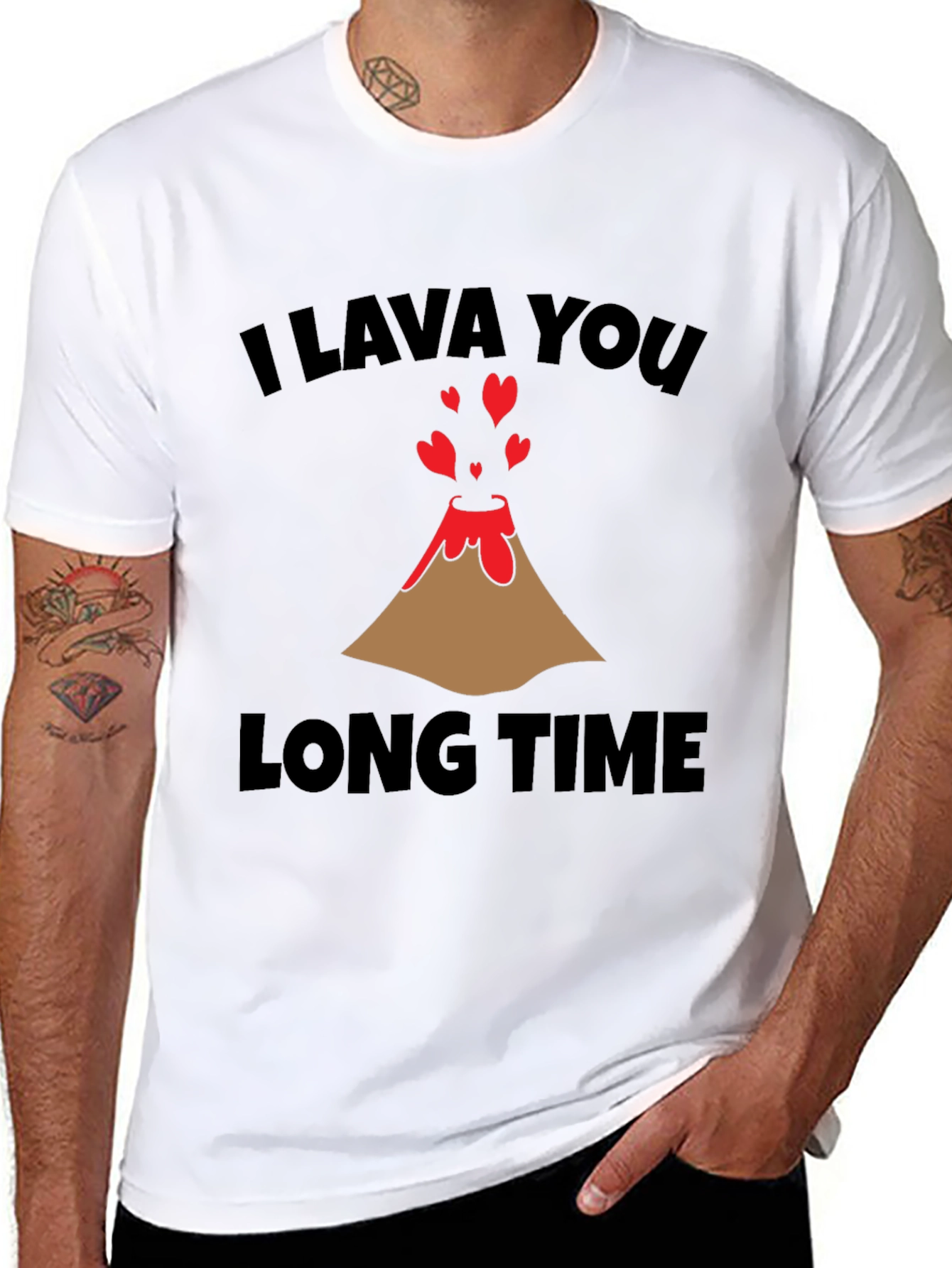 I Lava You Long Time Valentines Day T-Shirt