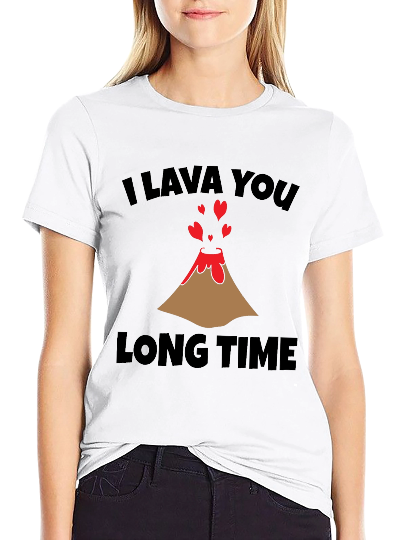 I Lava You Long Time Valentines Day T-Shirt