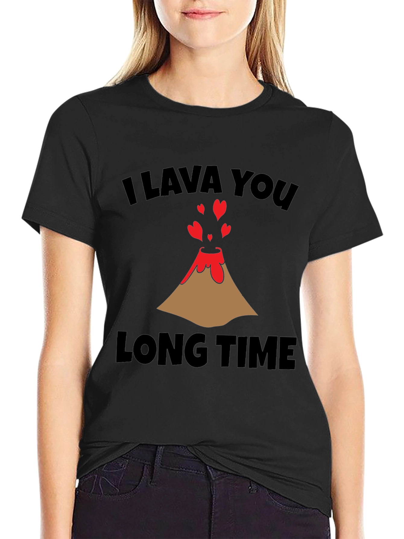 I Lava You Long Time Valentines Day T-Shirt