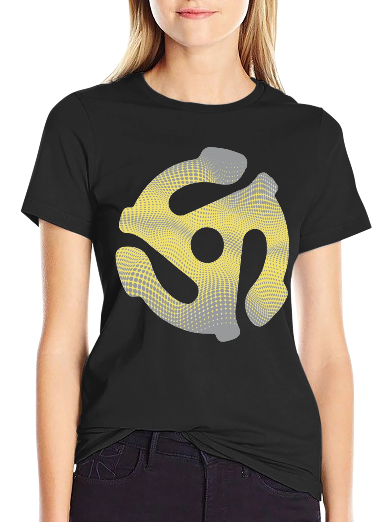 Retro Record Adapter T-Shirt - Black