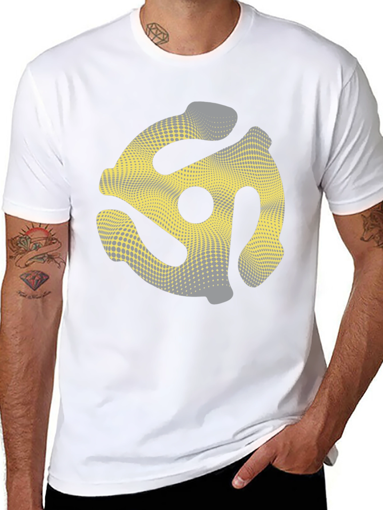 Retro Record Adapter T-Shirt - Black