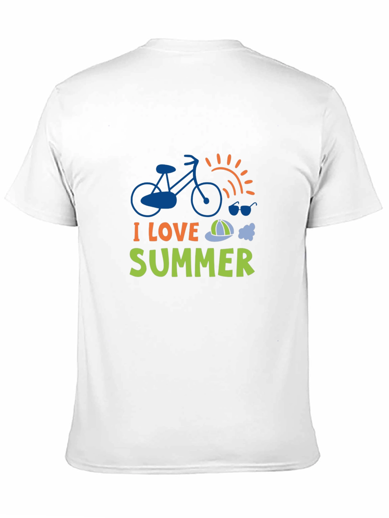 I Love Summer T-Shirt - Black Cotton Blend