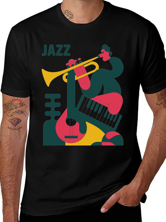Jazz Music Graphic T-Shirt - Retro Style