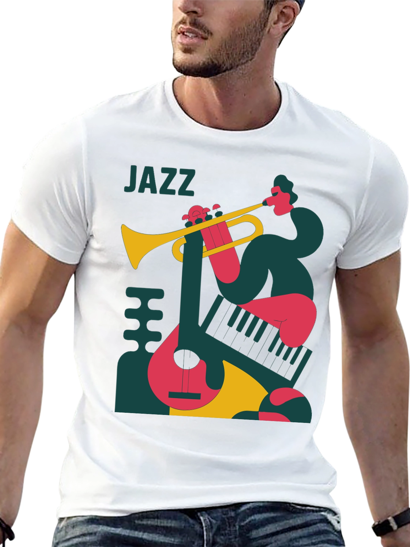 Jazz Music Graphic T-Shirt - Retro Style