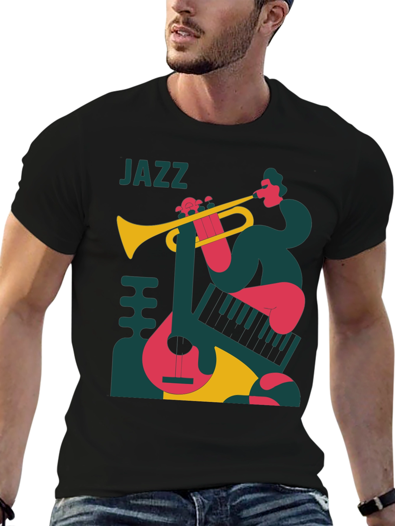 Jazz Music Graphic T-Shirt - Retro Style
