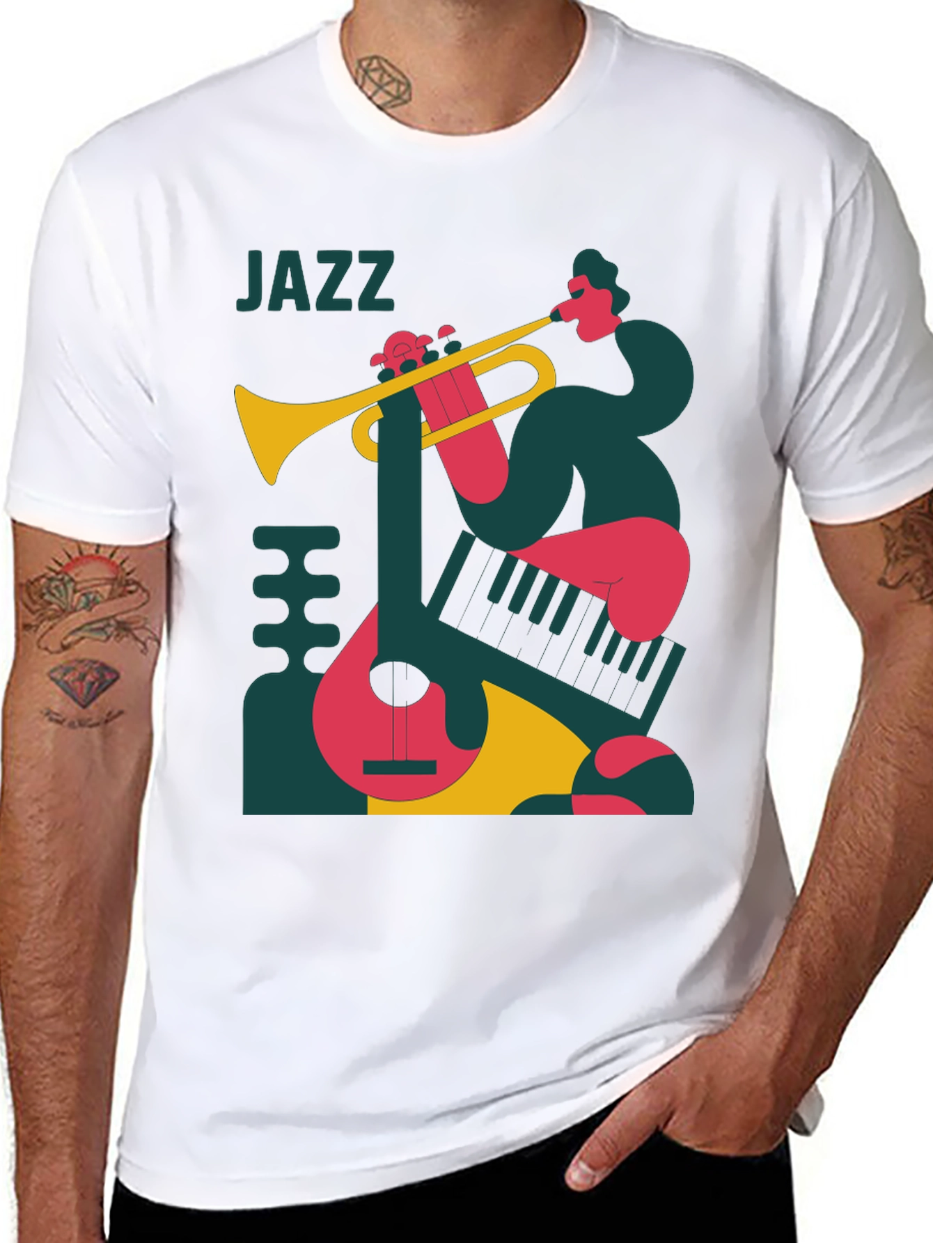 Jazz Music Graphic T-Shirt - Retro Style
