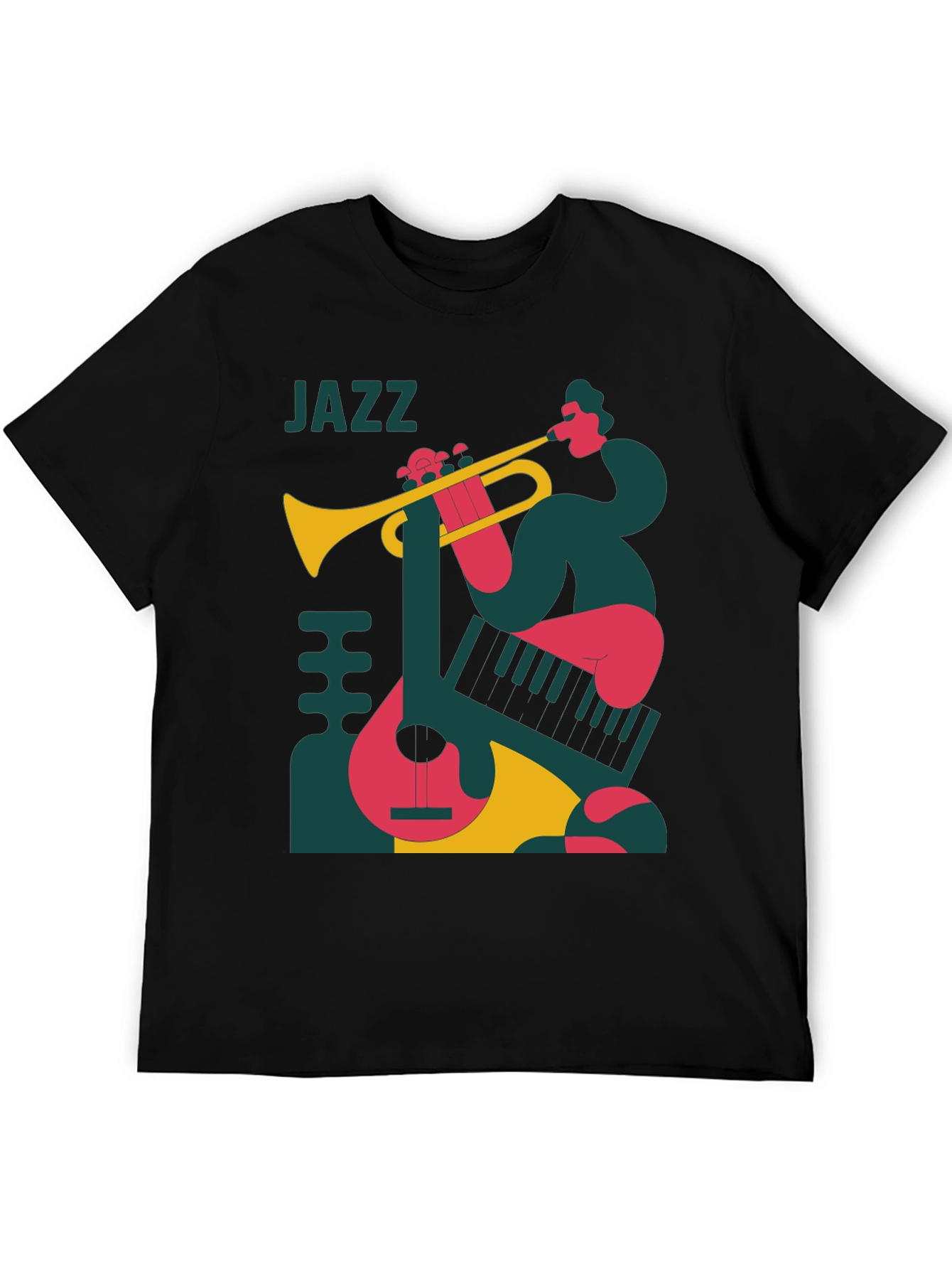 Jazz Music Graphic T-Shirt - Retro Style