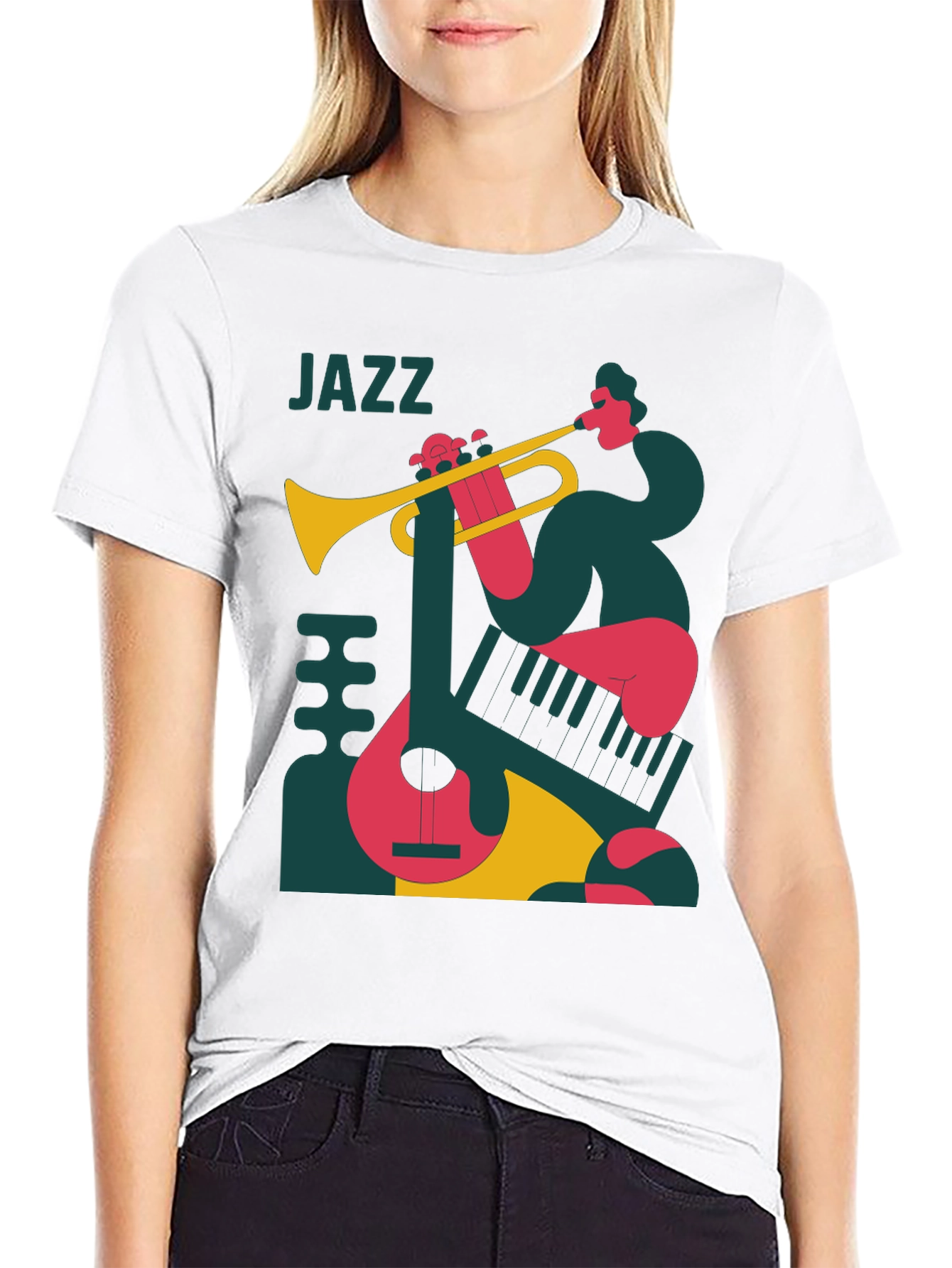 Jazz Music Graphic T-Shirt - Retro Style
