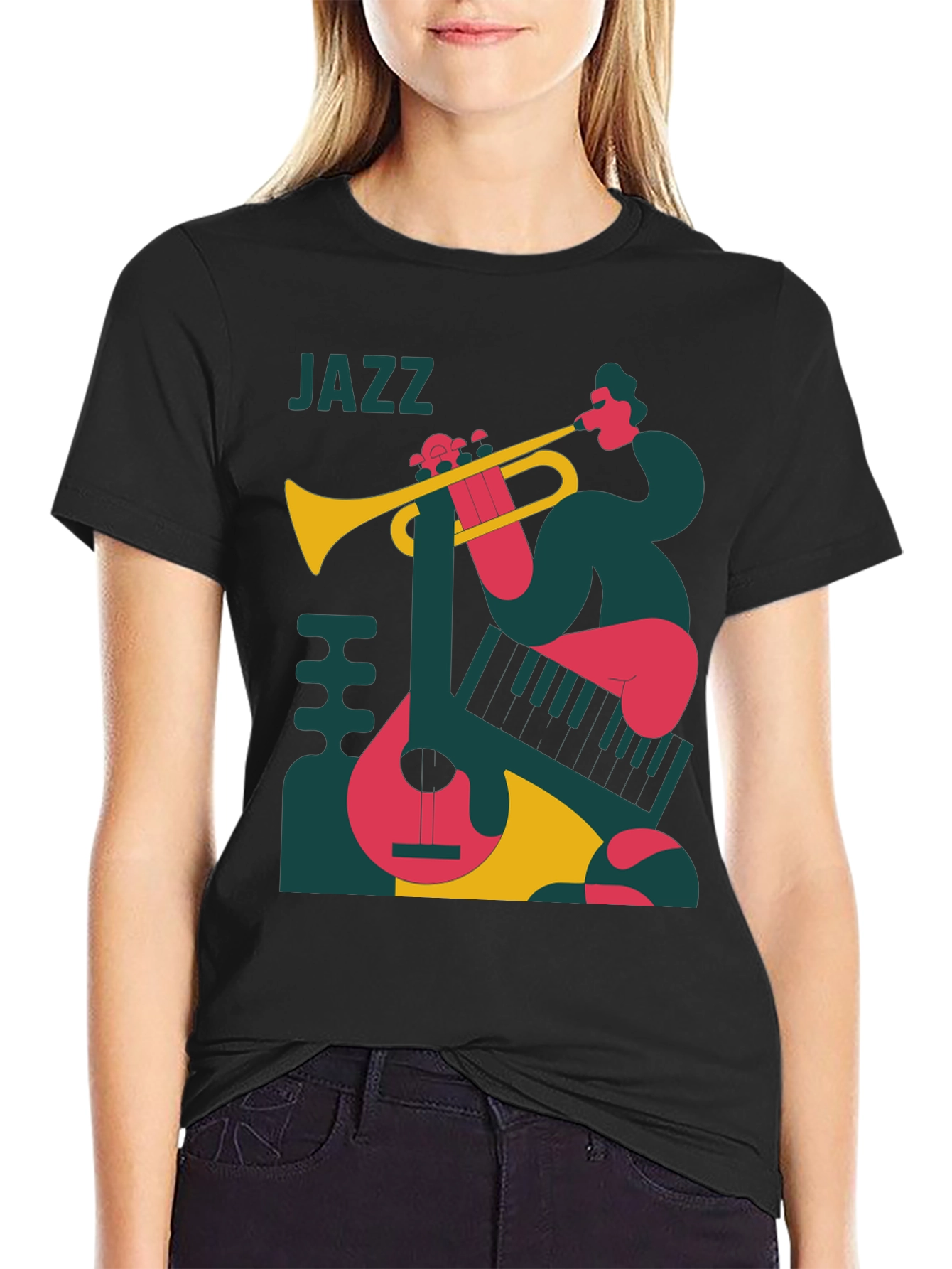 Jazz Music Graphic T-Shirt - Retro Style