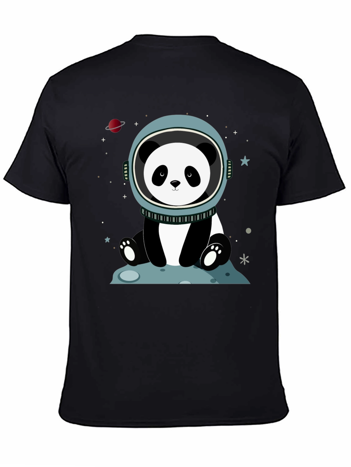 Astronaut Panda Graphic Tee - Space Lover Shirt