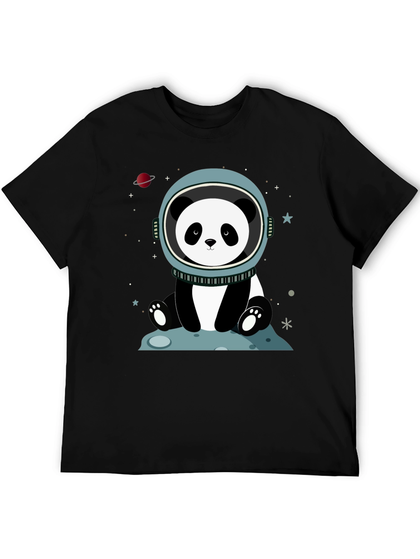 Astronaut Panda Graphic Tee - Space Lover Shirt