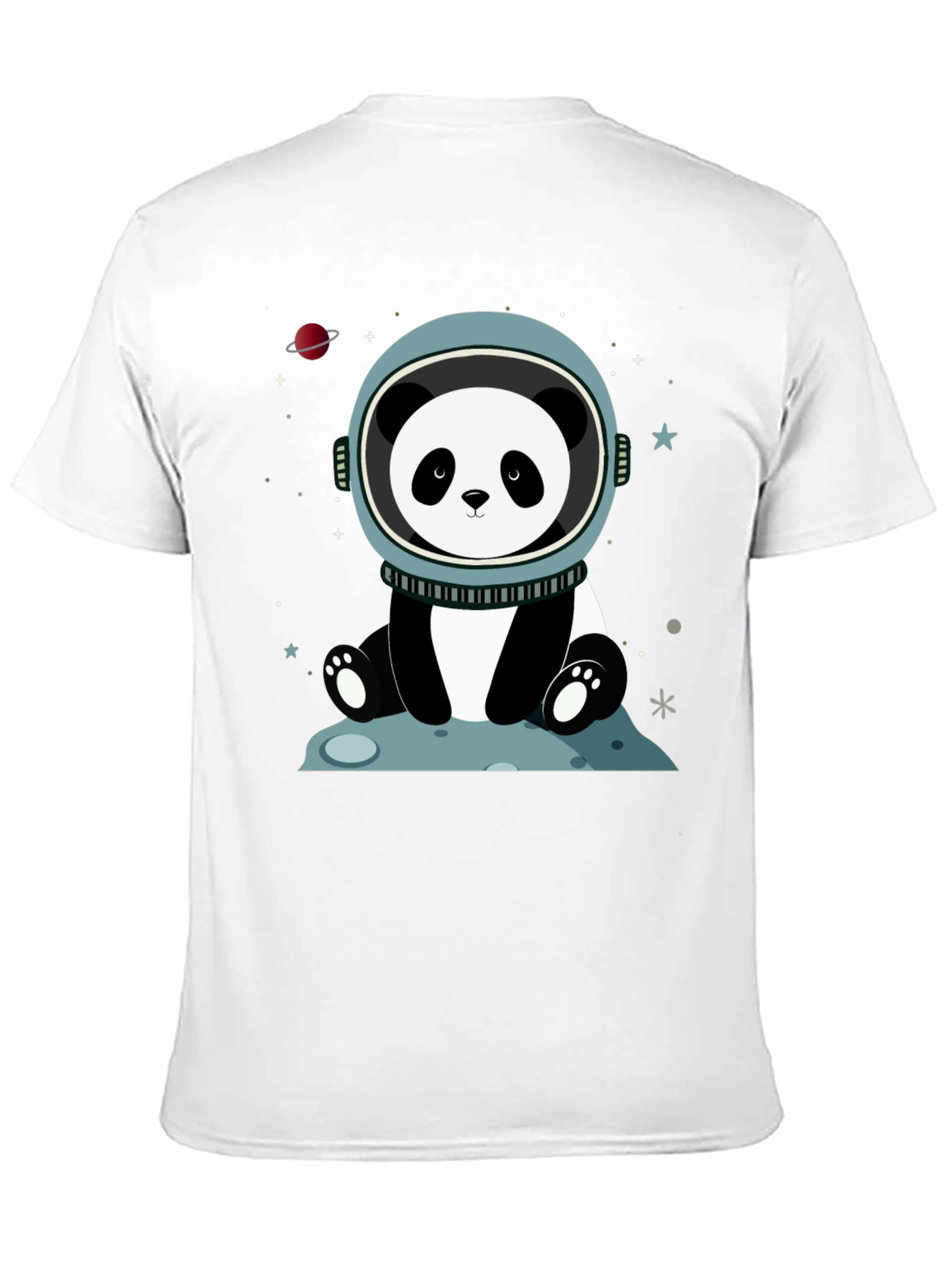 Astronaut Panda Graphic Tee - Space Lover Shirt