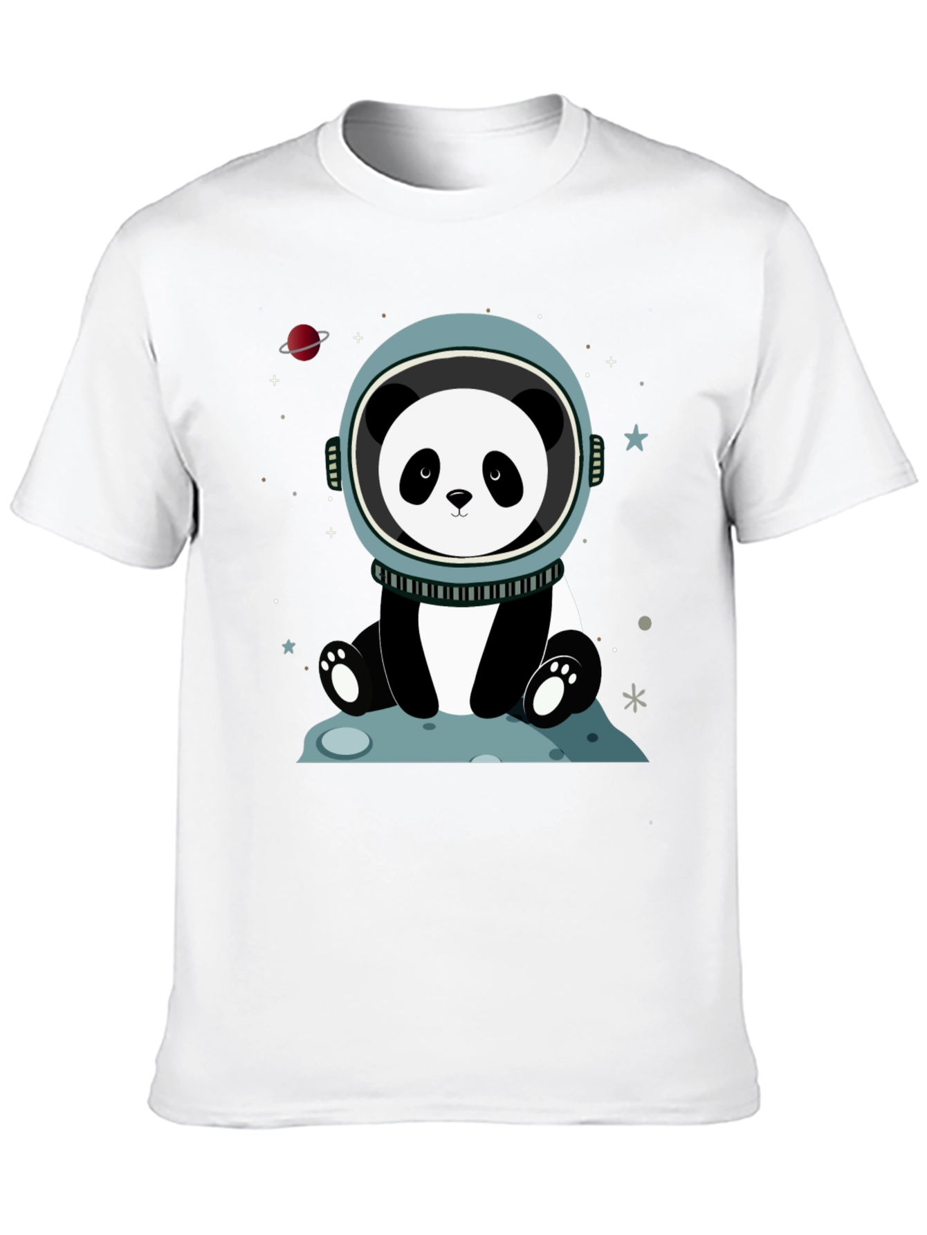 Astronaut Panda Graphic Tee - Space Lover Shirt