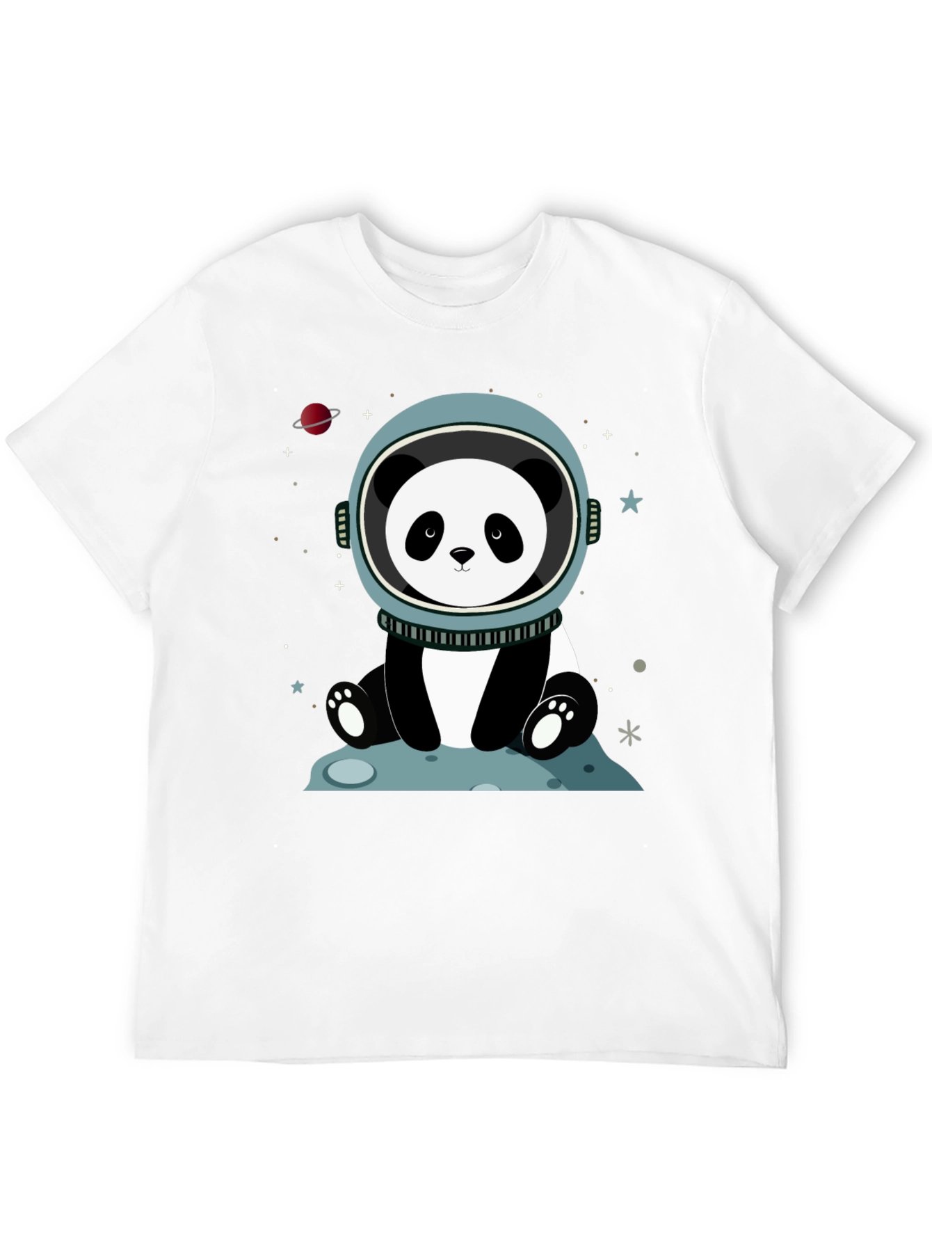 Astronaut Panda Graphic Tee - Space Lover Shirt