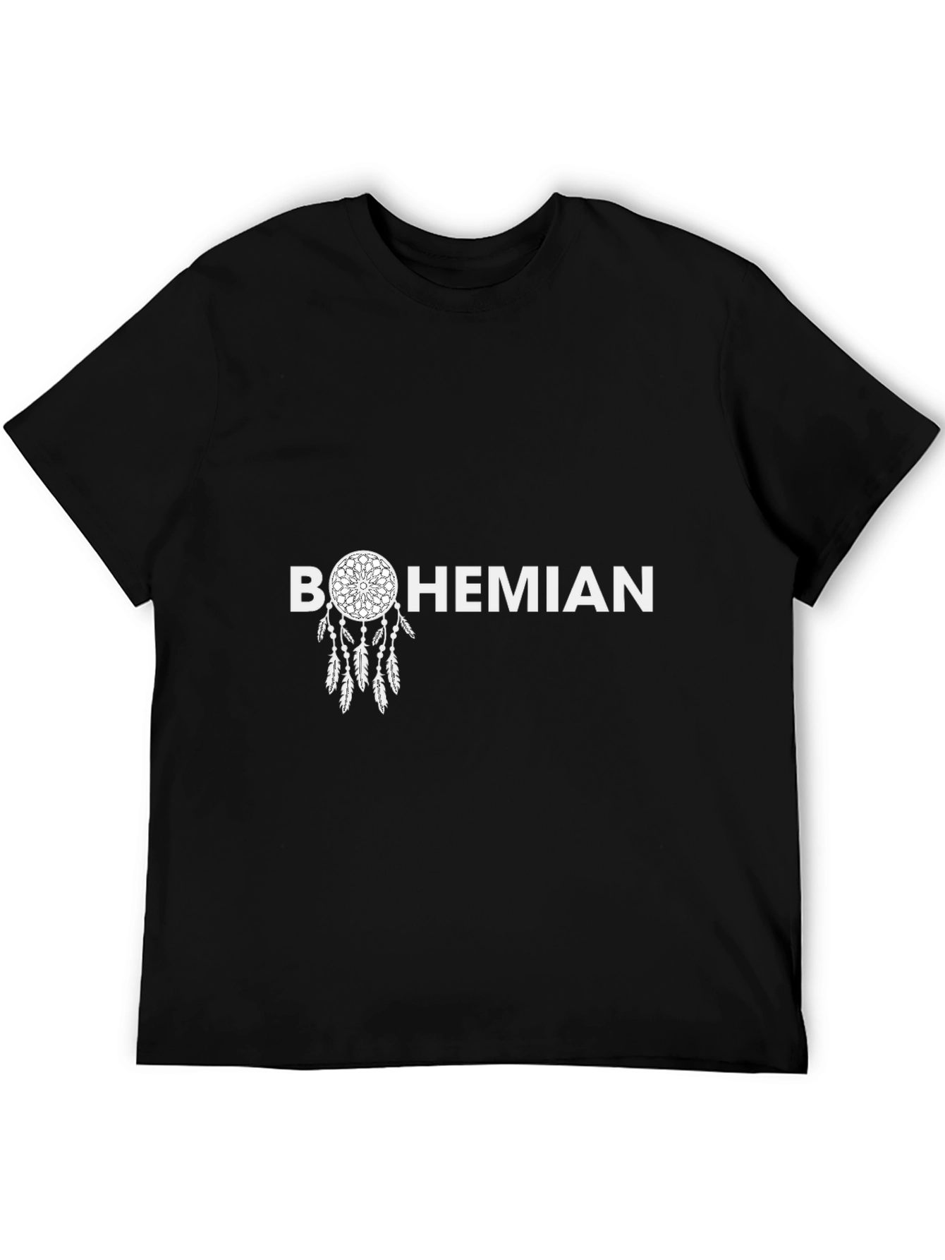 Bohemian Dreamcatcher Graphic Tee - Black