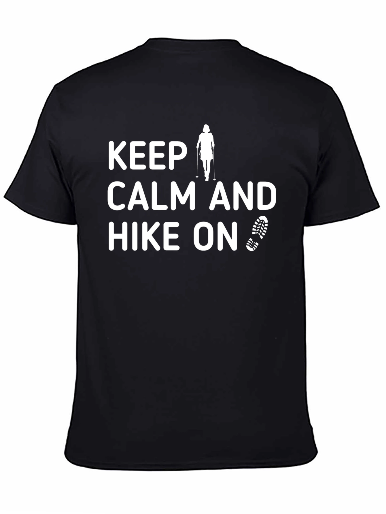 Keep Calm and Hike On Black T-Shirt