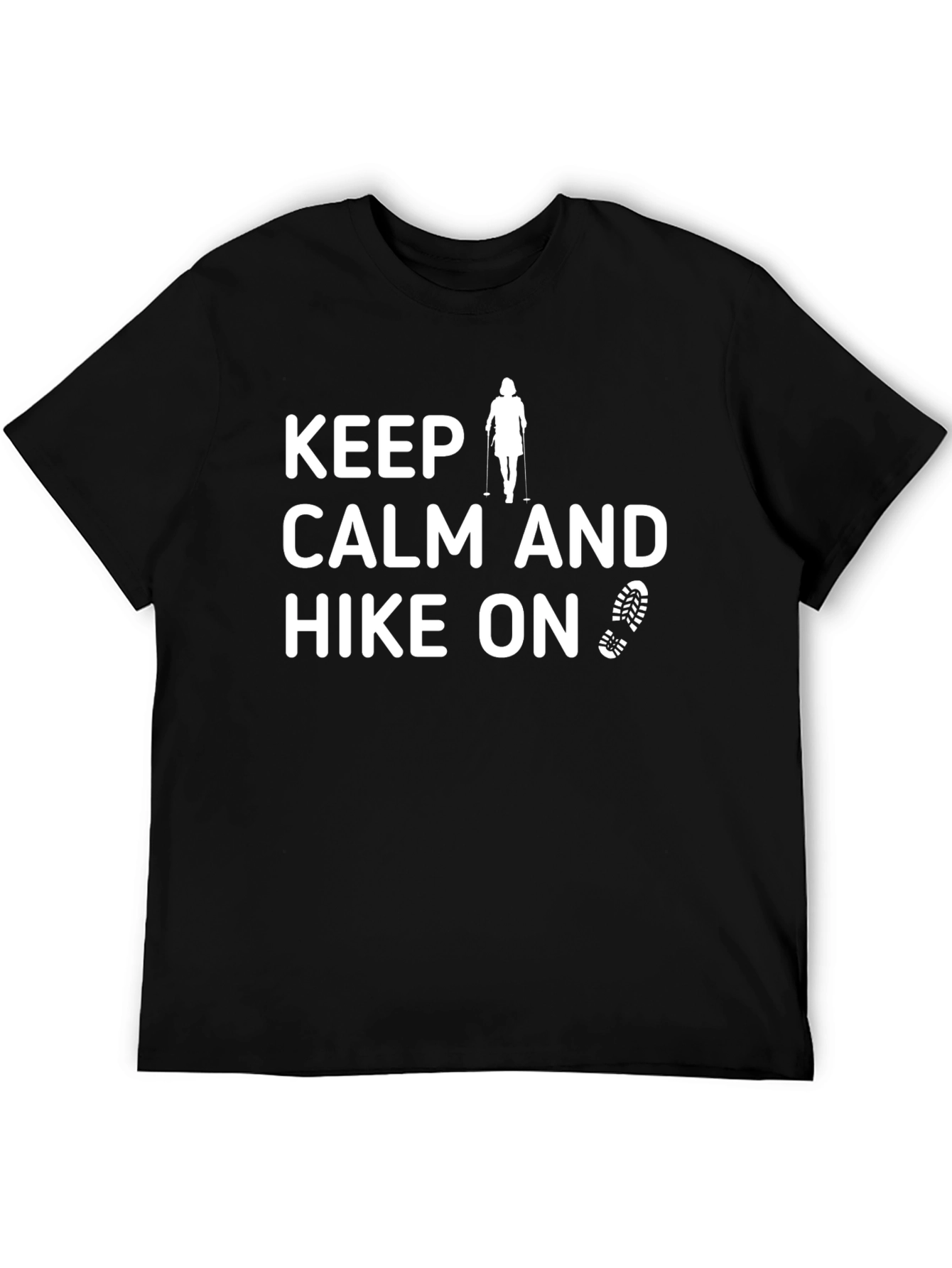 Keep Calm and Hike On Black T-Shirt