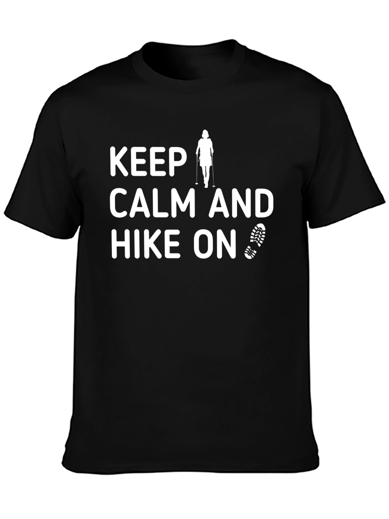 Keep Calm and Hike On Black T-Shirt