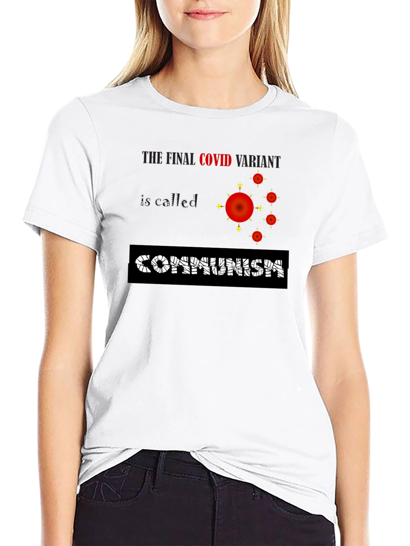 COVID Communism Black Graphic Tee