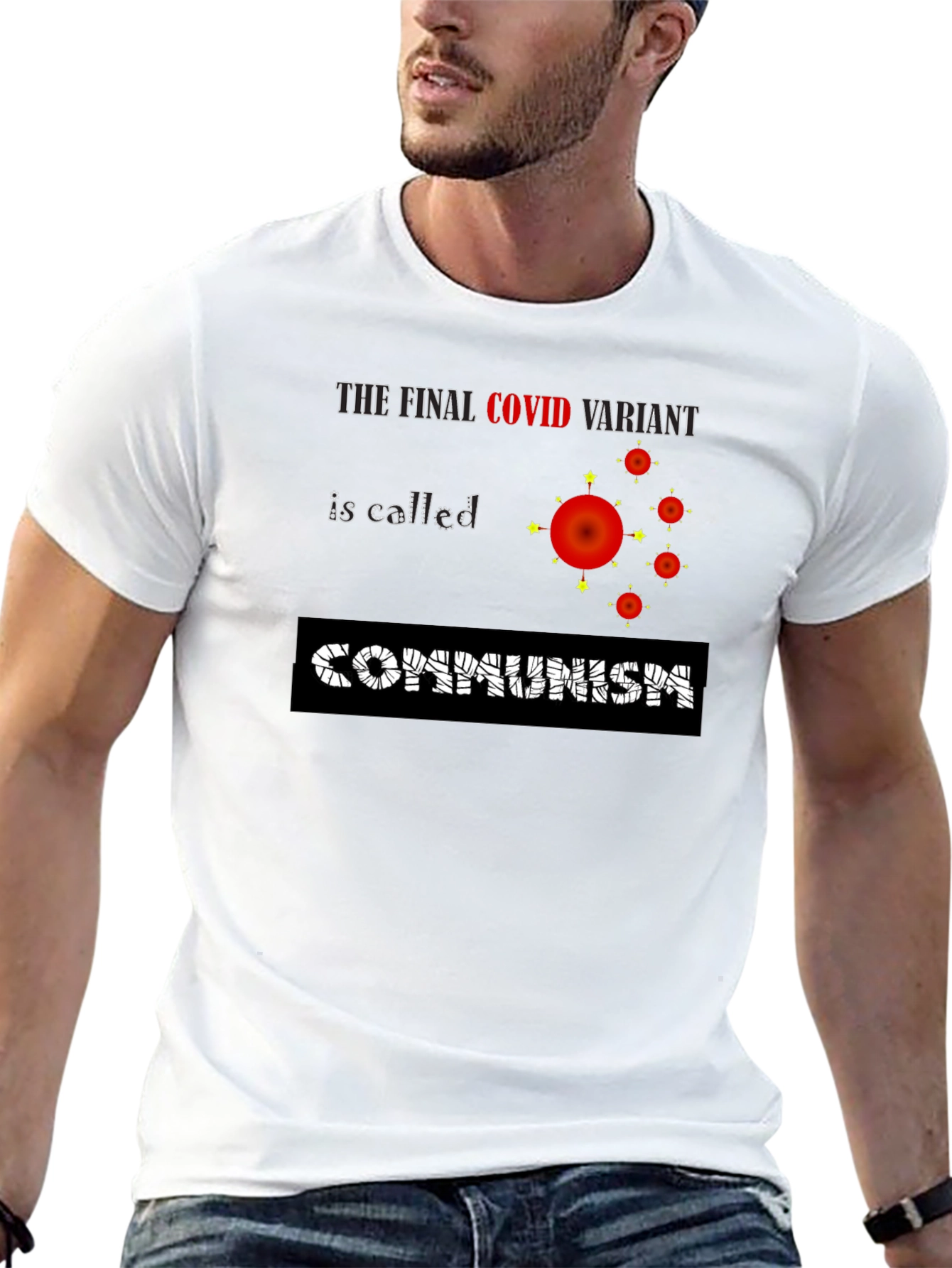 COVID Communism Black Graphic Tee
