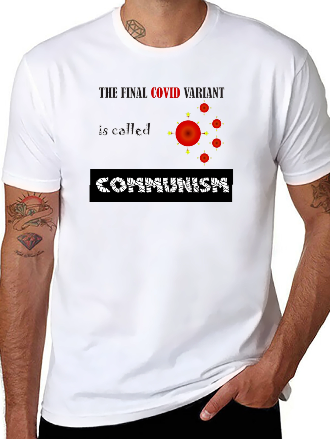 COVID Communism Black Graphic Tee