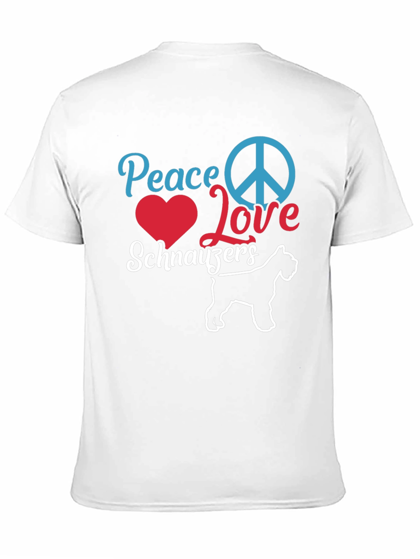 Peace Love Schnauzers Black T-Shirt