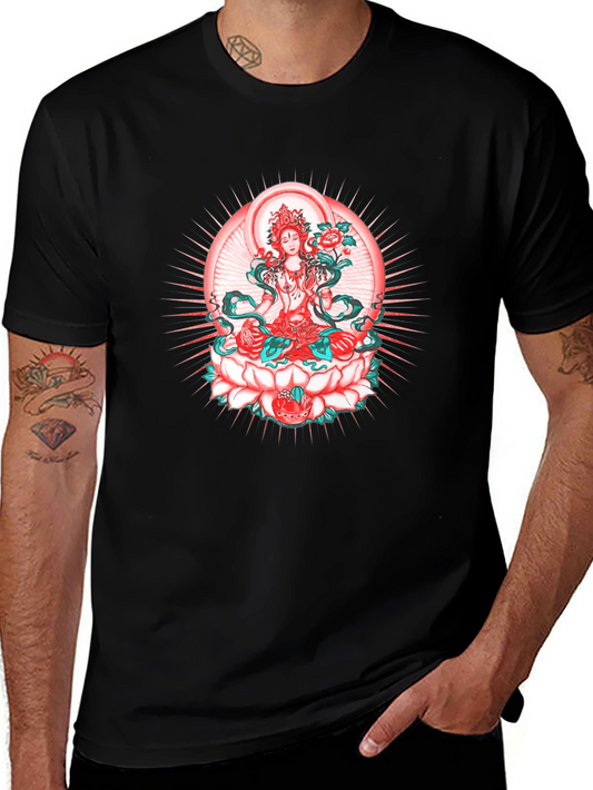 Lotus Goddess Graphic Tee - Black