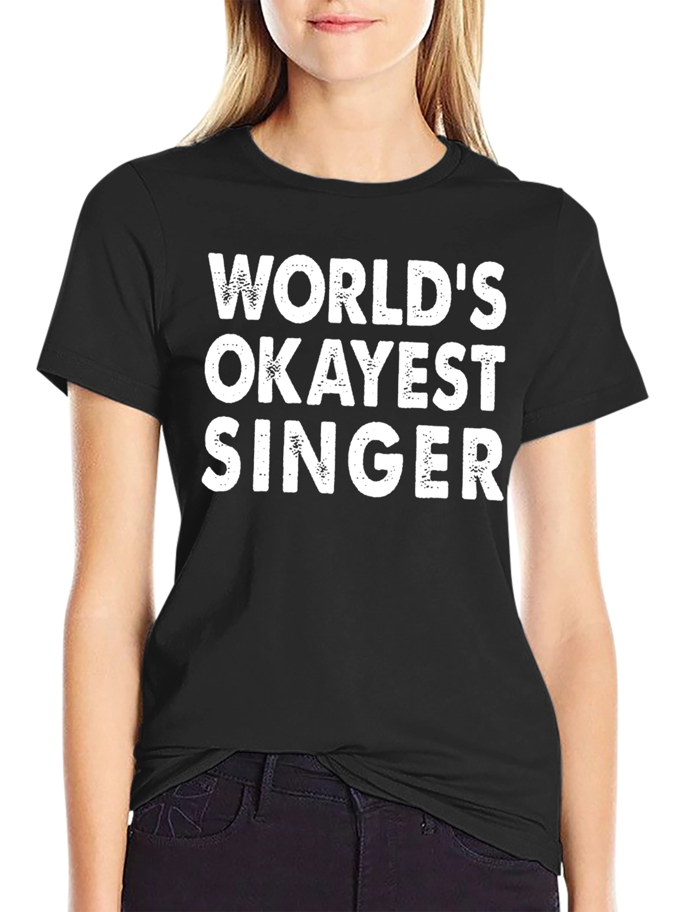 Worlds Okayest Singer - Funny Graphic Tee