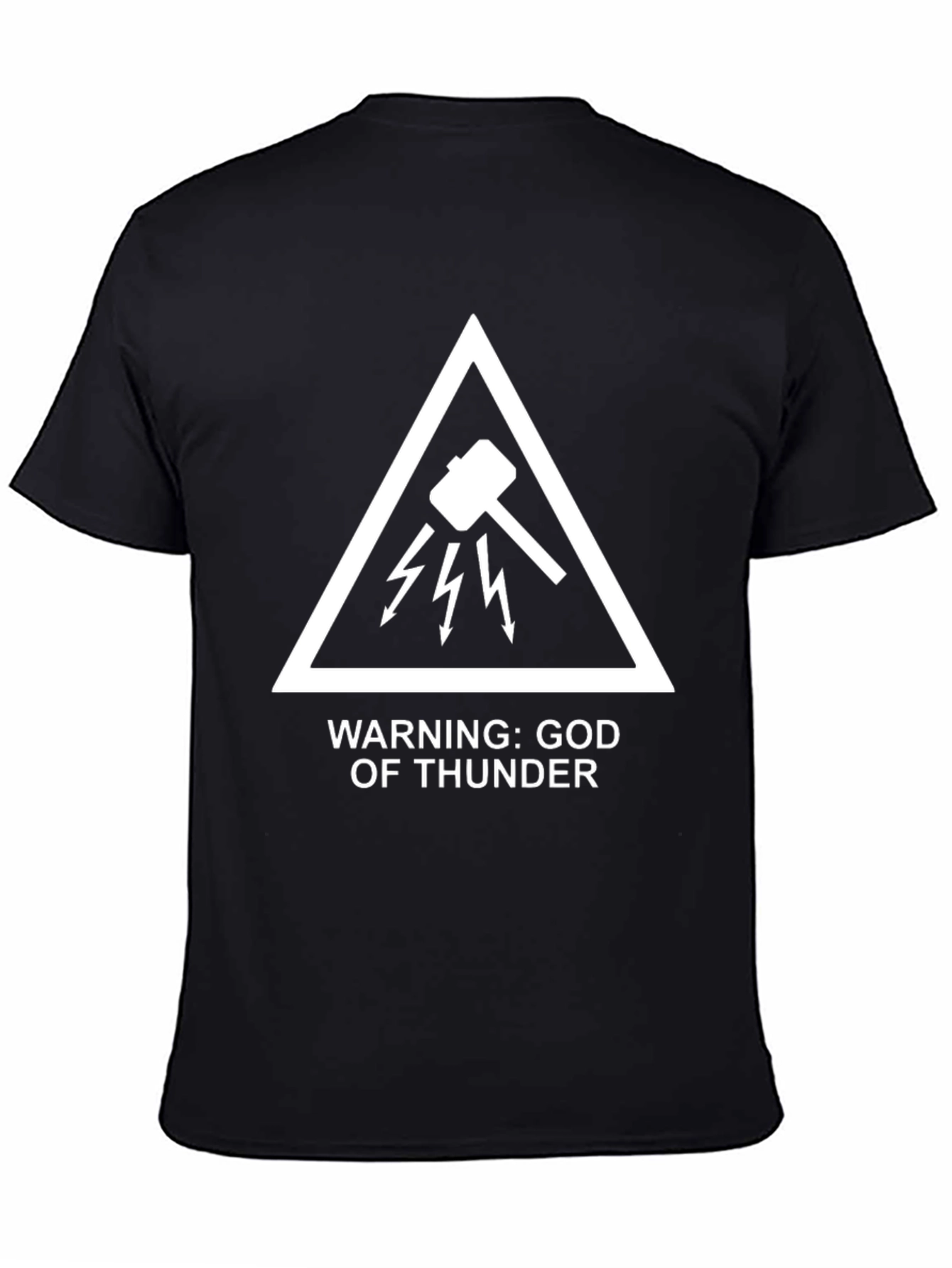 Warning: God of Thunder Black T-Shirt