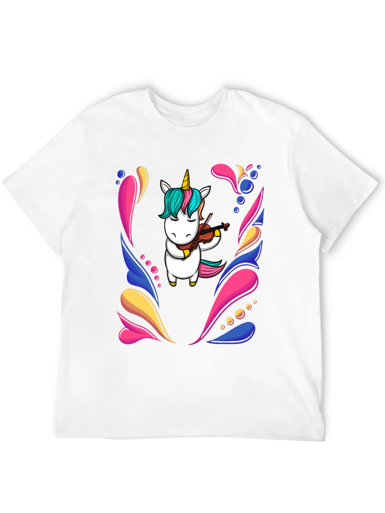 Unicorn Violinist Black T-Shirt