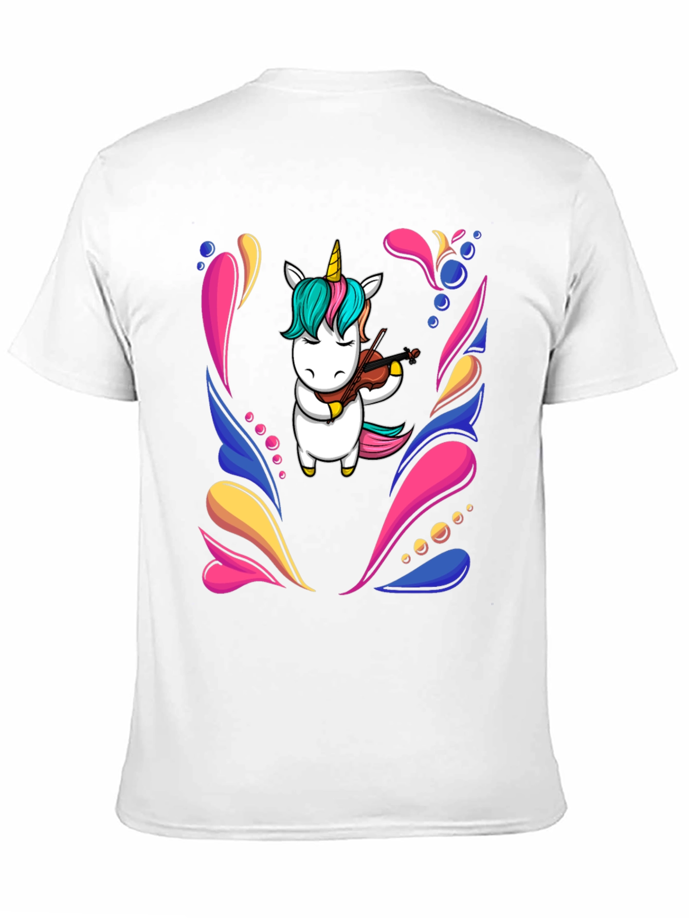 Unicorn Violinist Black T-Shirt