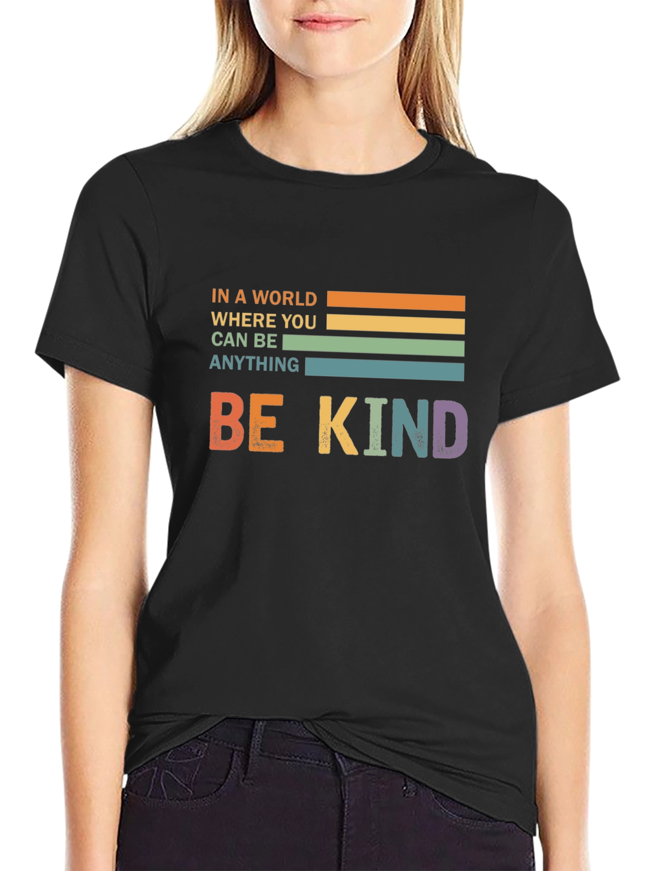 Be Kind Retro Graphic T-Shirt - Positive Vibes
