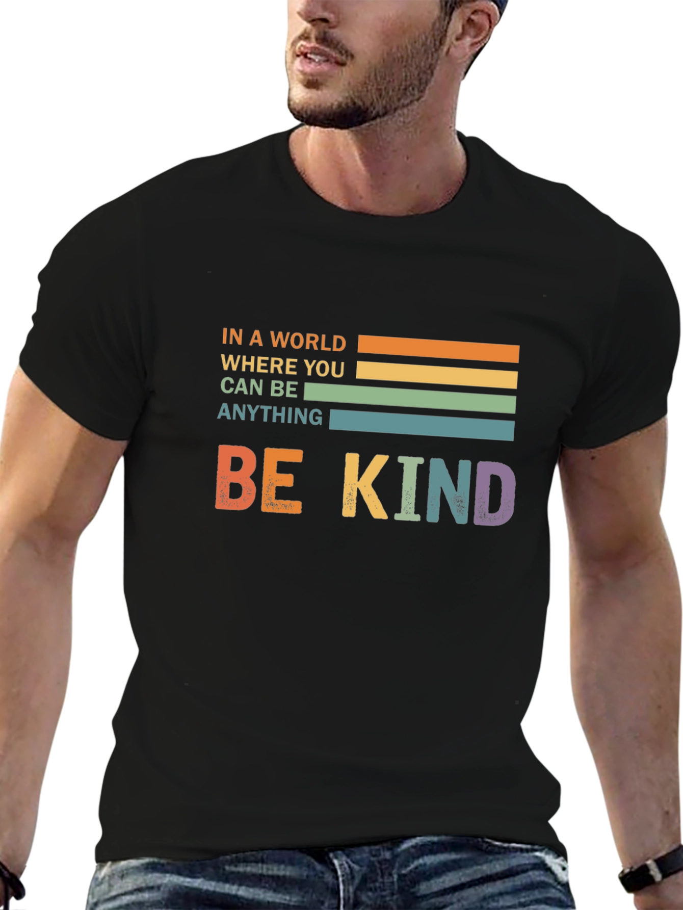 Be Kind Retro Graphic T-Shirt - Positive Vibes