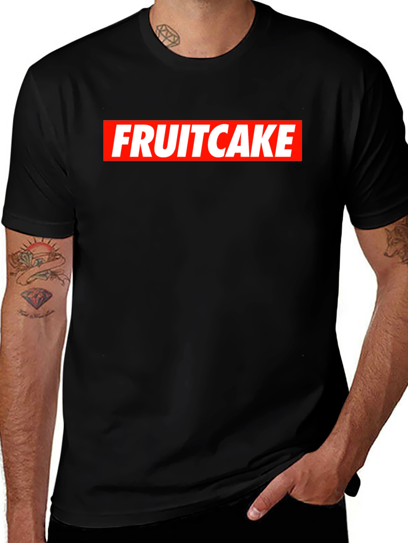 Fruitcake Box Logo Graphic Tee - Bold Streetwear Style