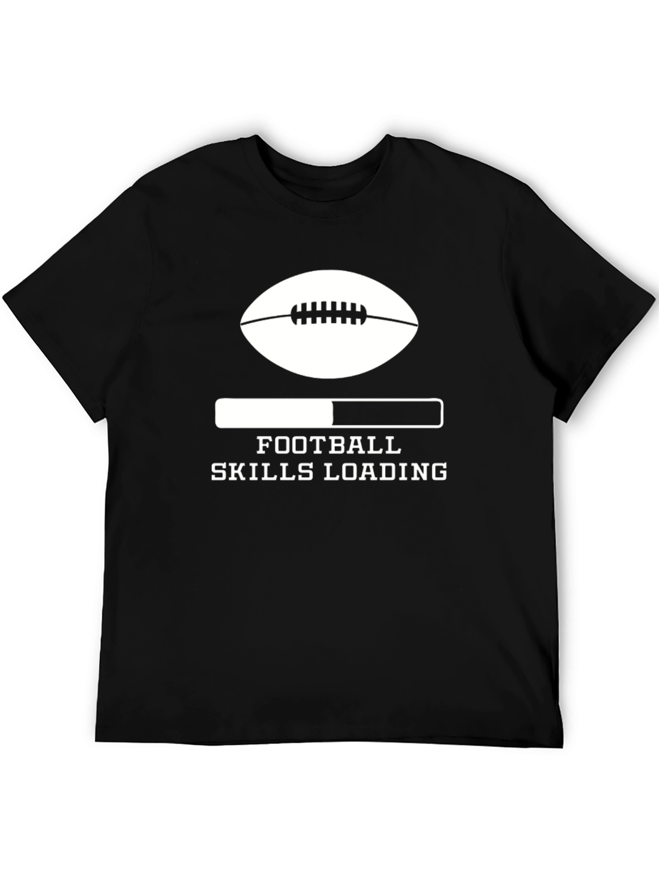 Football Skills Loading T-Shirt - Black Graphic Tee