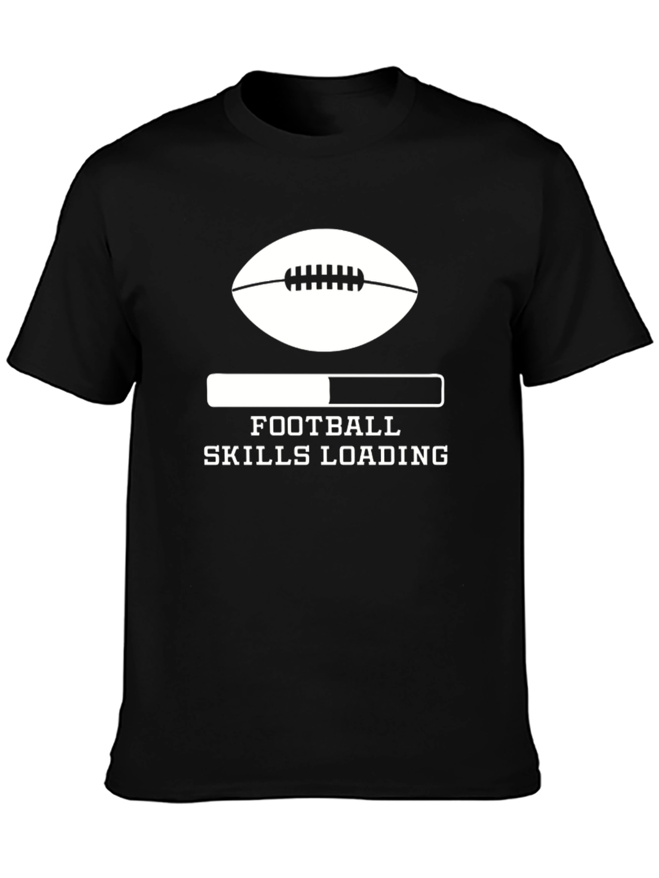 Football Skills Loading T-Shirt - Black Graphic Tee