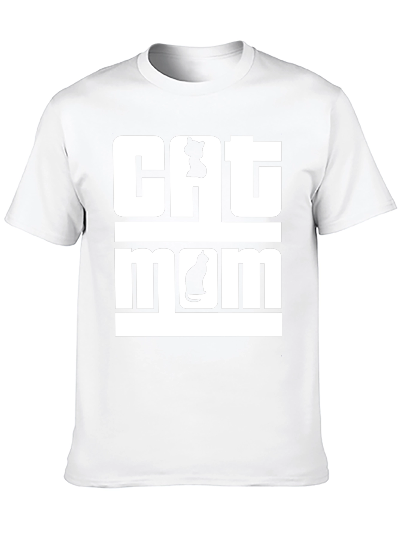 Cat Mom T-Shirt - Black Cotton Tee
