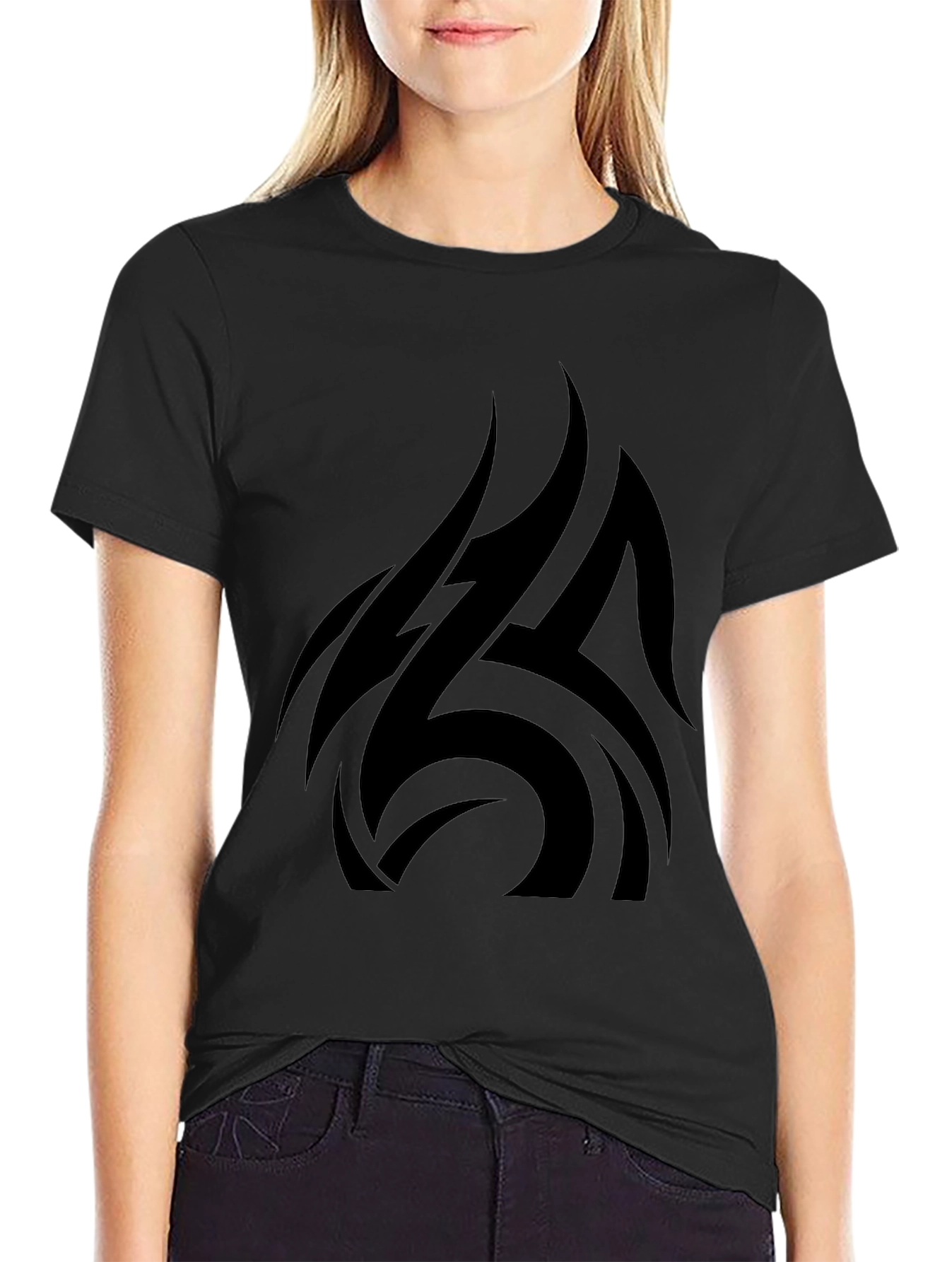 Black Tribal Graphic T-Shirt - Stylish Mens Apparel