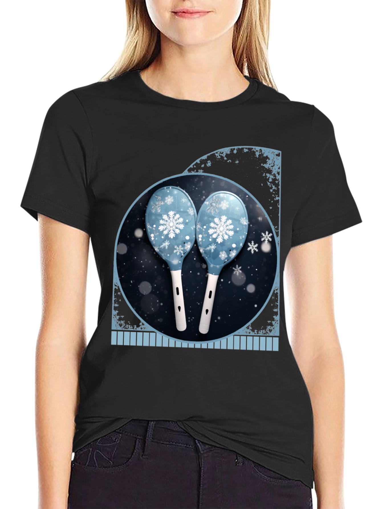 Winter Snowflake Maracas Graphic Tee