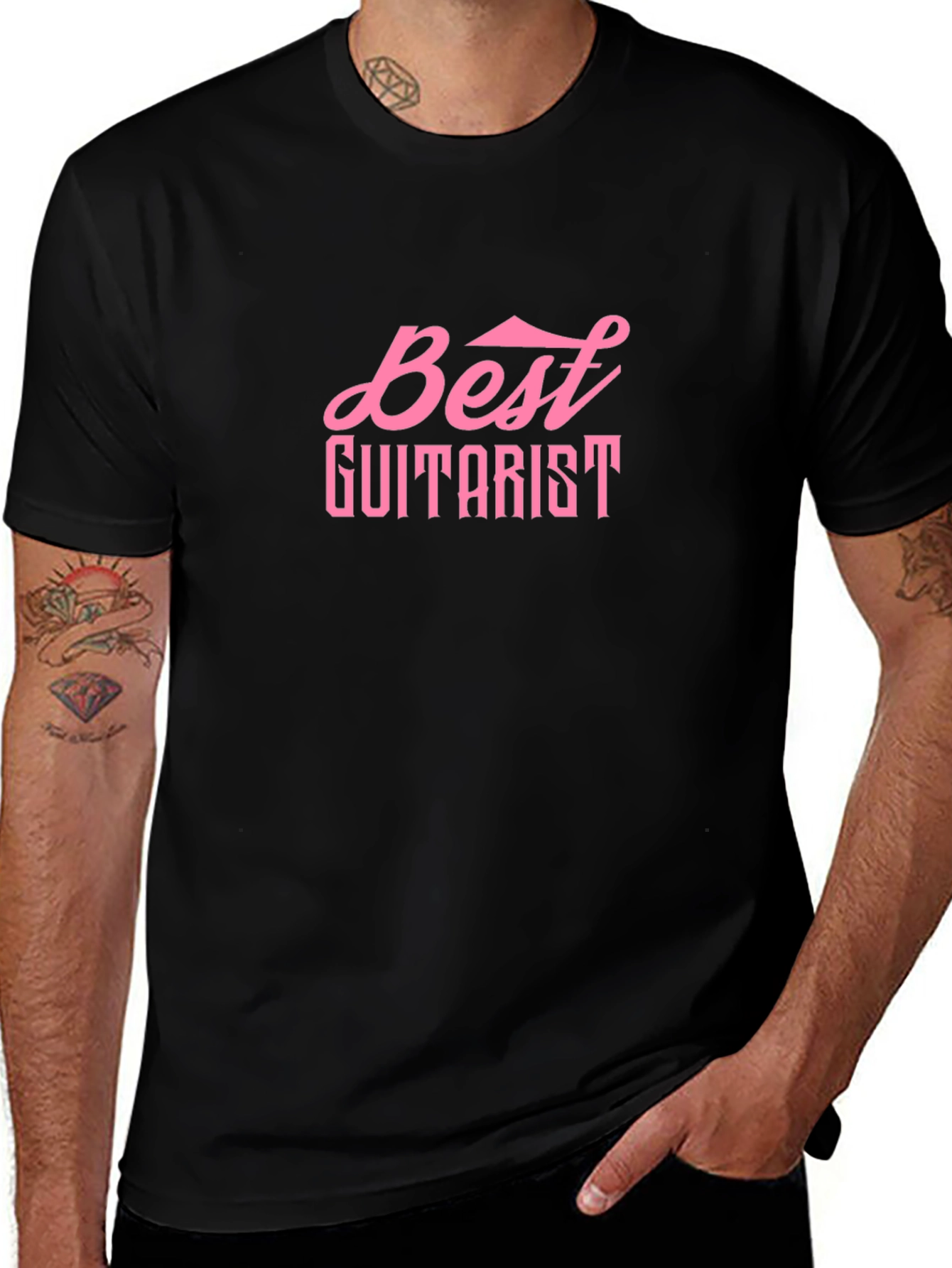 Best Guitarist Black Cotton T-Shirt