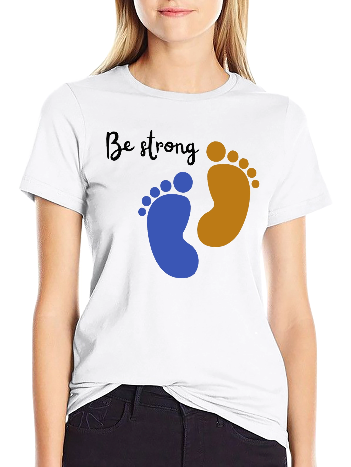 Be Strong Footprints Graphic Tee