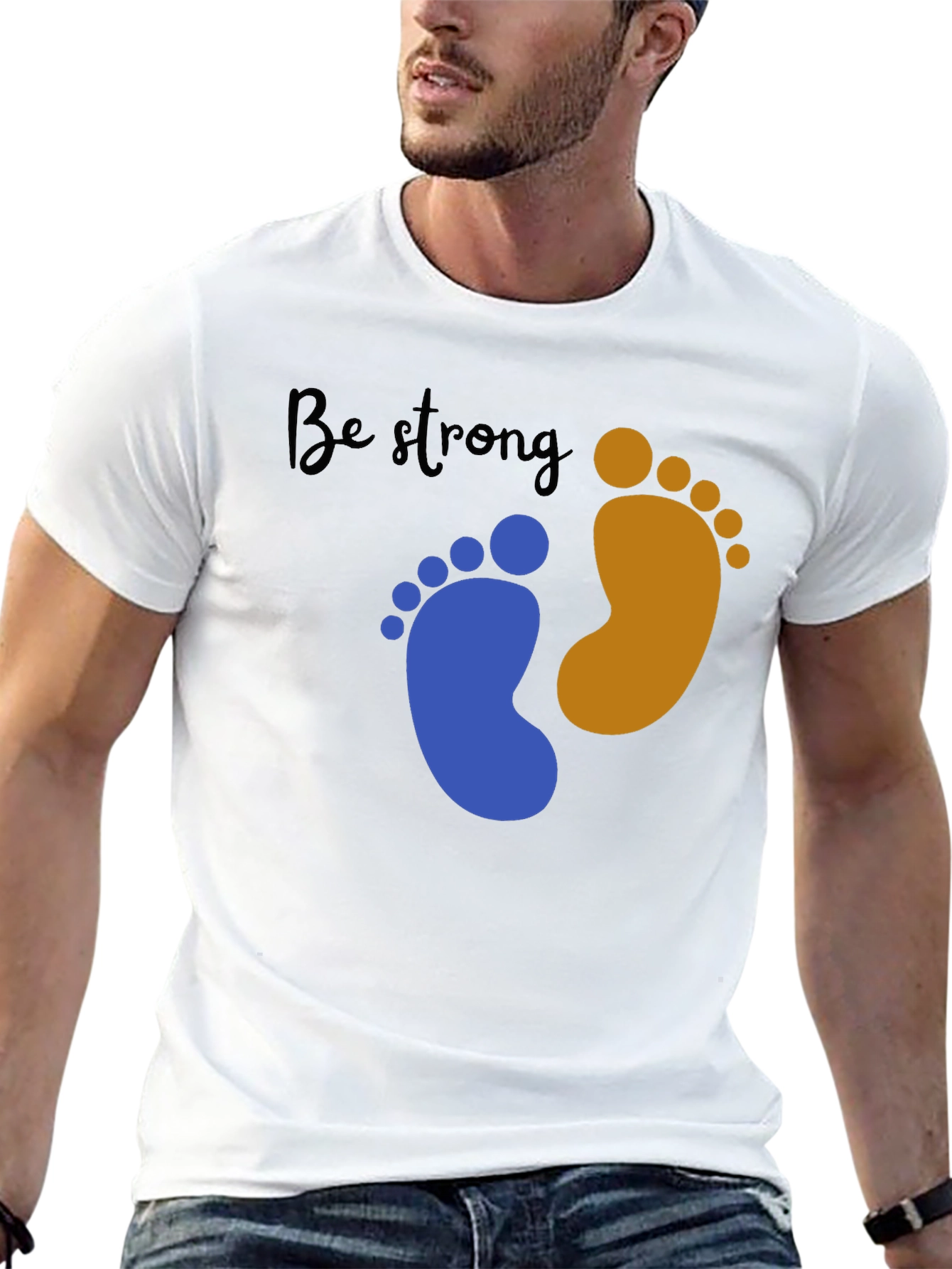 Be Strong Footprints Graphic Tee